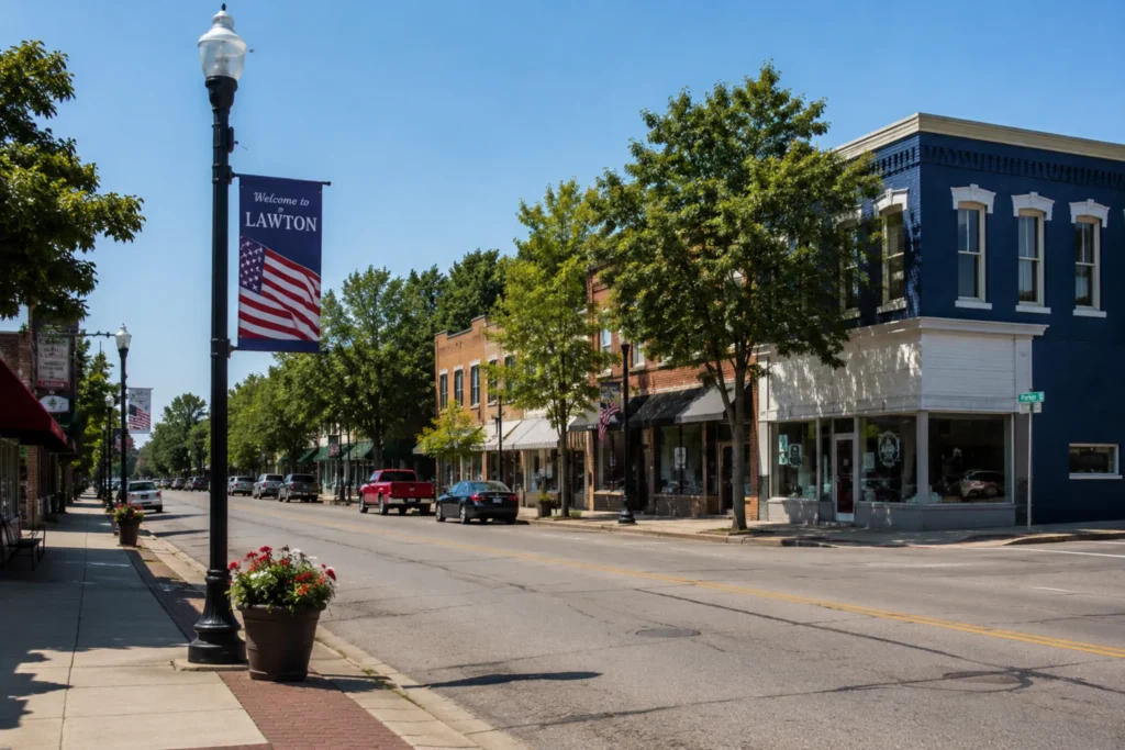 AI-generated image of the downtown in Lawton.
